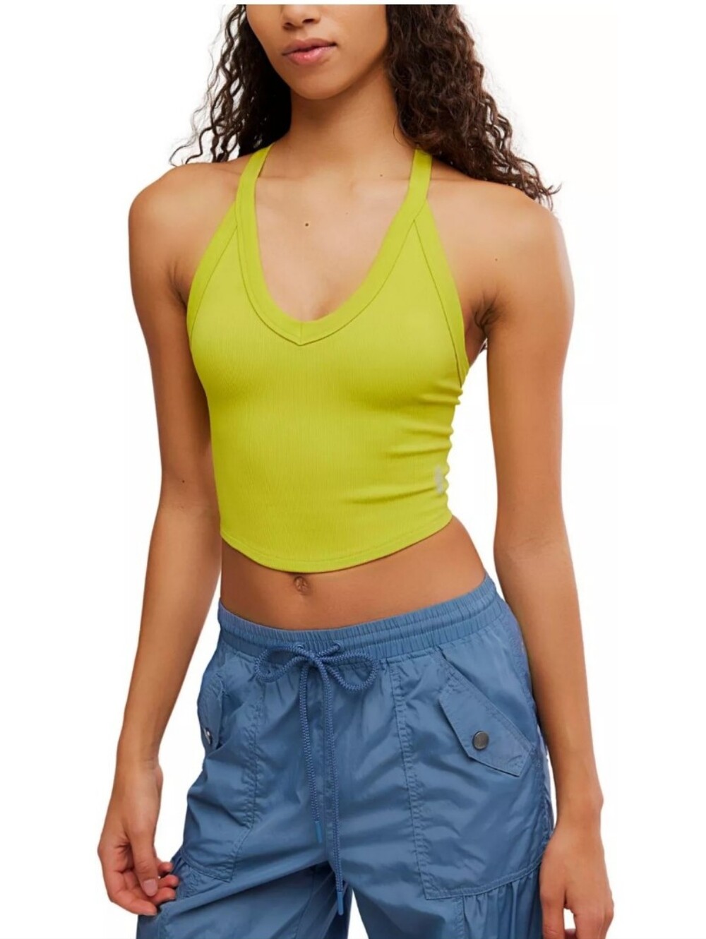FP Movement All Clear V Neck Cami in Honeydew, NWT